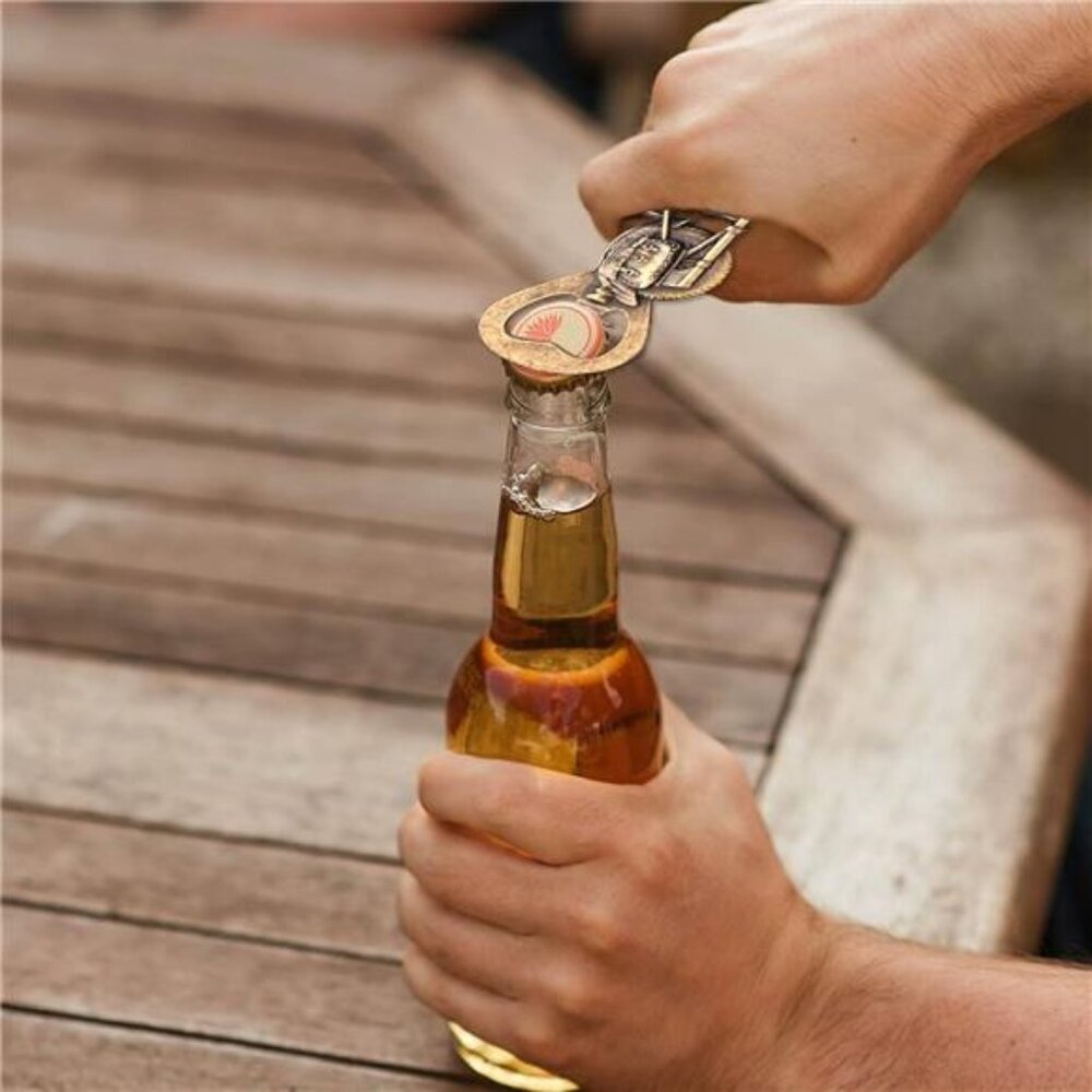 Unique Motorcycle Bottle Opener, Vintage Look Christmas Gift for Beer Bike Lover - Picture 2 of 7